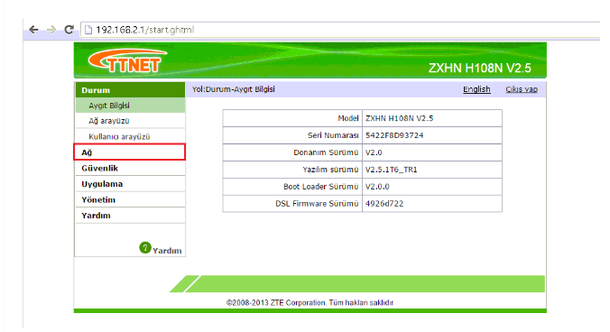 ZTE ZXHN H108N Modem Kurulumu Resimli Anlatım, zte zxhn108n internet ayarı, zte zxhn108n kablosuz ağ ayarı, zte zxhn108n kablosuz modem kurulumu, zte zxhn108n modem kurulumu
