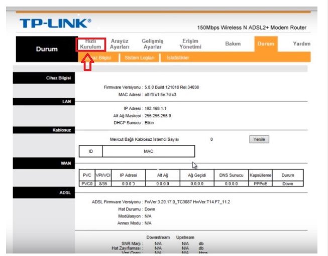 TP Link TD W8961N Modem Kurulumu Resimli Anlatım, TP Link TD W8961N Modem Ayarı, TP Link TD W8961N Kablosuz ayarı,TP Link TD W8961N Kopma Sorunu